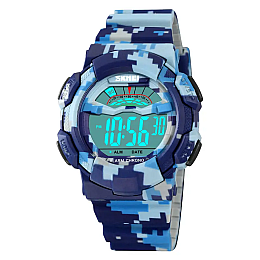 Мужские спортивные часы Skmei 2153 Синий камуфляж