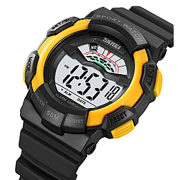 Мужские спортивные часы Skmei 2153 Черный с желтым