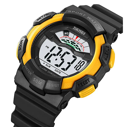Мужские спортивные часы Skmei 2153 Черный с желтым