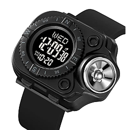 Мужские наручные часы с фонарём Skmei 2187 Черный