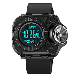 Мужские наручные часы с фонарём Skmei 2187 Черный