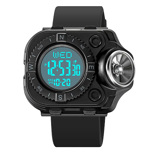 Мужские наручные часы с фонарём Skmei 2187 Ч