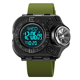 Часы мужские наручные с фонарём Skmei 2187 Черный (2232017444)