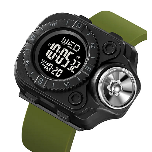 Часы мужские наручные с фонарём Skmei 2187 Черный (2232017444)