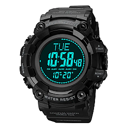 Мужские спортивные часы Skmei 2037 с компасом Черный