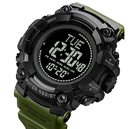 Мужские спортивные часы Skmei 2037 с компасом Зеленый