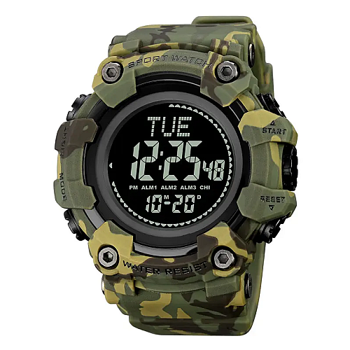 Мужские спортивные часы Skmei 2037 с компасом Камуфляж