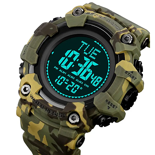 Мужские спортивные часы Skmei 2037 с компасом Камуфляж