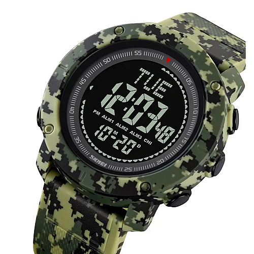 Мужские спортивные часы с компасом Skmei 2095 Камуфляж