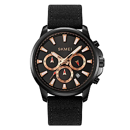 Мужские наручные часы Skmei 2071 на нейлоновом ремешке Черный