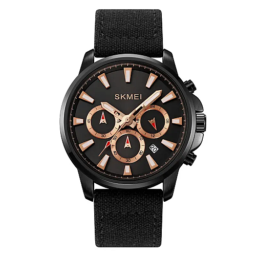 Мужские наручные часы Skmei 2071 на нейлоновом ремешке Черный