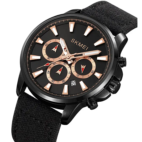 Мужские наручные часы Skmei 2071 на нейлоновом ремешке Черный