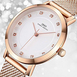 Часы наручные женские в наборе Baosaili BOX IBSO Золотистый