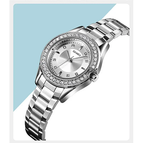 Женские классические часы Skmei 1534 Серебристый