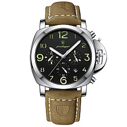 Наручні годинники чоловічі Poedagar Luminious Сріблястий (3322)