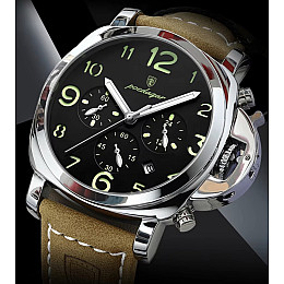 Наручні годинники чоловічі Poedagar Luminious Сріблястий (3322)