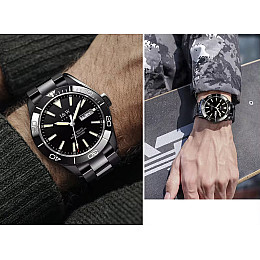 Наручні годинники чоловічі Carnival Shark 10 Bar Чорний (3344)