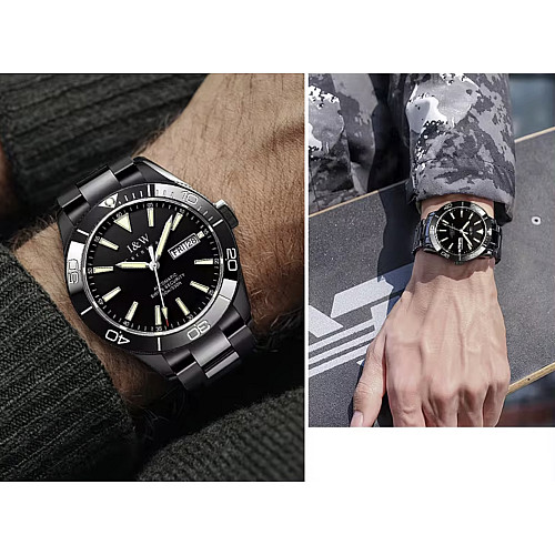 Наручні годинники чоловічі Carnival Shark 10 Bar Чорний (3344)