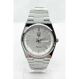 Часы наручные Skmei 8829 с тризубцем Украина на браслете Серебристый (IBW909SO)