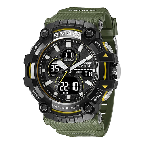 Часы наручные Smael 8079 Army Green (16677-hbr)