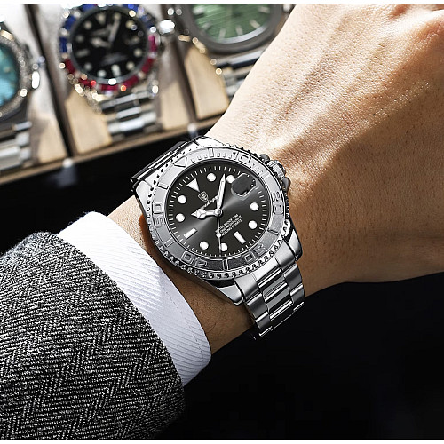 Наручні годинники чоловічі Poedagar Morion Сріблястий (3347)