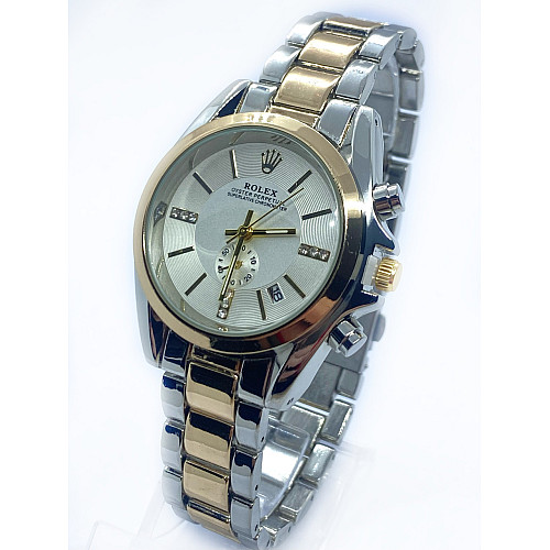 Наручні годинники жіночі No Brand Rolex Золотисто-сріблястий (IBW900SYO)