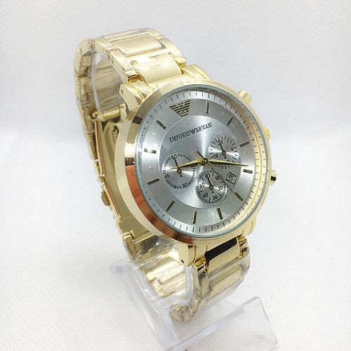 Наручні годинники чоловічі No Brand Emporio Armani Золотистий (IBW375YO)