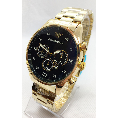 Наручні годинники чоловічі No Brand Emporio Armani Золотистий (IBW680YB)