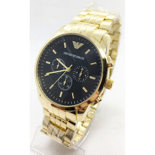 Наручні годинники чоловічі No Brand Emporio Armani Золотистий (IBW687YB)
