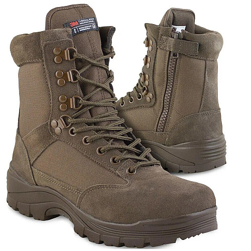 Тактические ботинки Mil-Tec Side zip boots 12822109 41 Коричневый (1826500538)