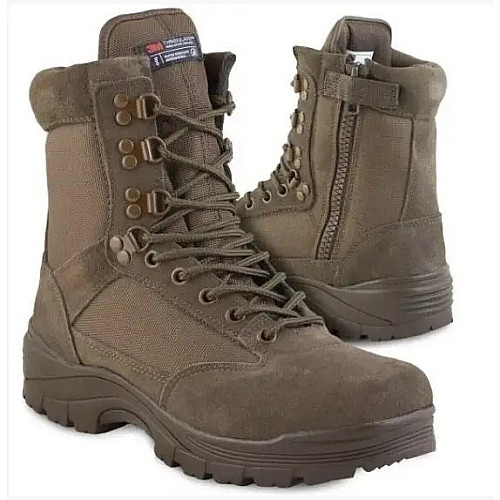 Тактичні черевики Mil-Tec Tactical side zip boot ykk 12822109 39 Коричневий (2062673535)