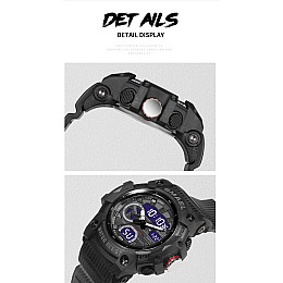 Тактические наручные часы Smael 8086 Black (16681-hbr)