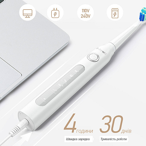 Набор электрическая зубная щетка Fairywill D7 + ирригатор Fairywill F5020E White