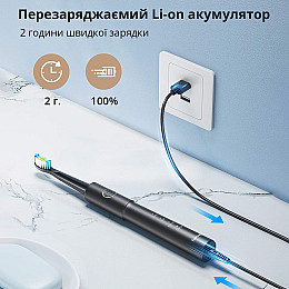 Набор электрическая зубная щетка Fairywill E11 + ирригатор Fairywill F5020E Black