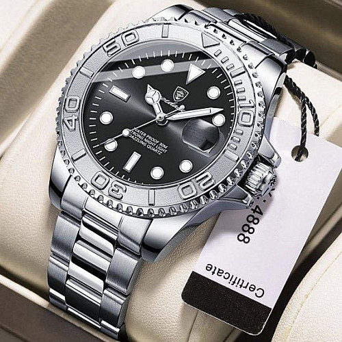 Мужские наручные часы Poedagar Pilot Серебристый (2366696188)