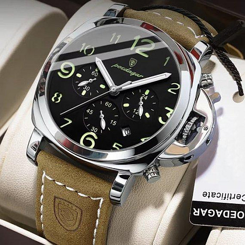 Мужские наручные часы Poedagar Luminious Коричневый