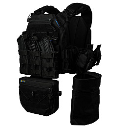 Плитоноска тактична з швидким скиданням з підсумками No Brand Warmor Gen.3 Pro Max One Size Чорний (2396522337)