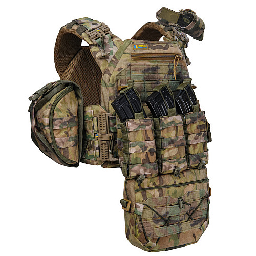 Плитоноска тактична з швидким скиданням з підсумками No Brand Warmor Gen.3 Pro Max One Size Мультикам (2396567744)