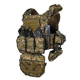 Плитоноска тактична з швидким скиданням з підсумками No Brand Warmor Gen.3 Pro Max One Size Піксель (2396567746)