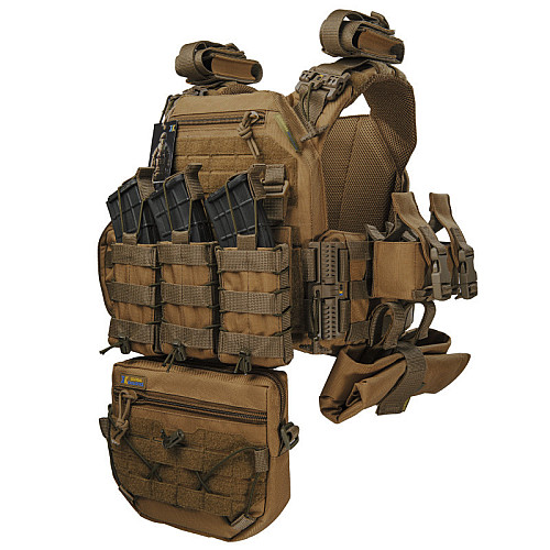 Плитоноска тактична з швидким скиданням з підсумками No Brand Warmor Gen.3 Pro Max One Size Койот (2396567748)