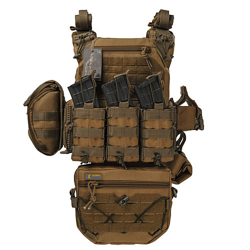 Плитоноска тактична з швидким скиданням з підсумками No Brand Warmor Gen.3 Pro Max One Size Койот (2396567748)