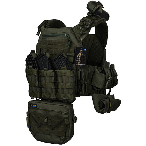 Плитоноска тактична з швидким скиданням з підсумками No Brand Warmor Gen.3 Pro Max One Size Оливковий (2396567750)