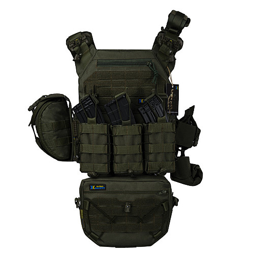 Плитоноска тактична з швидким скиданням з підсумками No Brand Warmor Gen.3 Pro Max One Size Оливковий (2396567750)