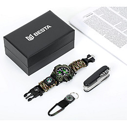 Подарковий набір BESTA Box Military Set з компасом Темно-зелений (3360)