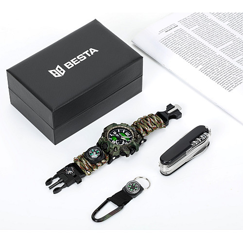 Подарковий набір BESTA Box Military Set з компасом Темно-зелений (3360)