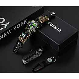 Подарковий набір BESTA Box Military Set з компасом Темно-зелений (3360)