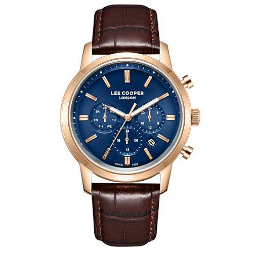 Часи чоловічі наручні Lee Cooper Coffee Золотий (2598084692)