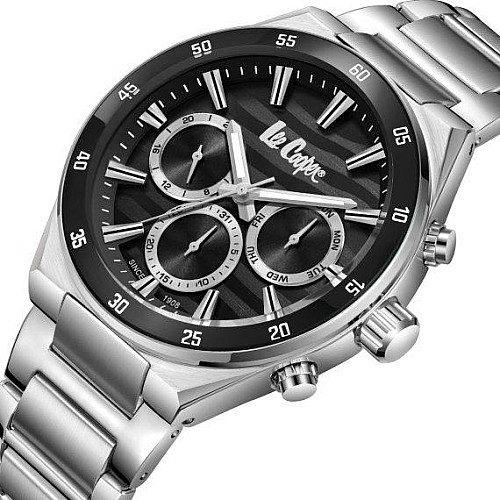 Часи чоловічі наручні Lee Cooper Hit Сріблястий (2600604041)