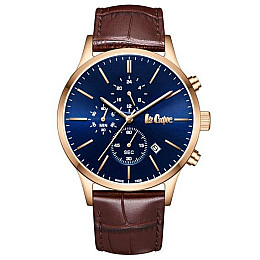 Часи чоловічі наручні Lee Cooper Leather Золотистий (2600676428)