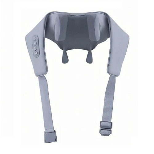 Массажер ударный для шеи и плеч No Brand Neck massager с ИК-подогревом электрический на аккумуляторе Серый (2104618544)